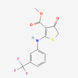 molecular formula C13H10F3NO3S B7775303 methyl 4-oxo-2-[3-(trifluoromethyl)anilino]thiophene-3-carboxylate 
