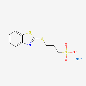 molecular formula C10H10NNaO3S3 B7775467 sodium;3-(1,3-benzothiazol-2-ylsulfanyl)propane-1-sulfonate 