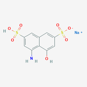 molecular formula C10H8NNaO7S2 B7775496 sodium;5-amino-4-hydroxy-7-sulfonaphthalene-2-sulfonate 