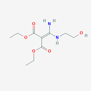 molecular formula C10H18N2O5 B7775673 diethyl 2-[amino-(2-hydroxyethylamino)methylidene]propanedioate 