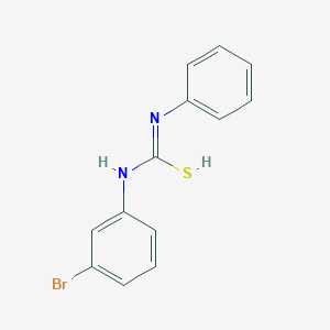 molecular formula C13H11BrN2S B7775861 N-(3-bromophenyl)-N'-phenylcarbamimidothioic acid 