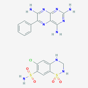 molecular formula C19H19ClN10O4S2 B077759 Triamterene and hydrochlorothiazide CAS No. 14124-50-6