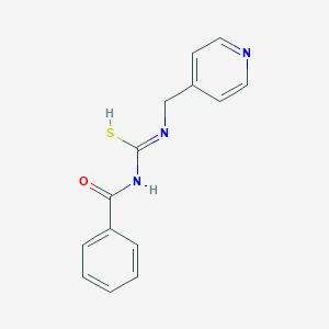 molecular formula C14H13N3OS B7775910 N-benzoyl-N'-(pyridin-4-ylmethyl)carbamimidothioic acid 