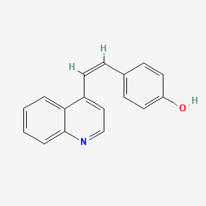 molecular formula C17H13NO B7775957 4-[2-(4-quinolinyl)vinyl]phenol 