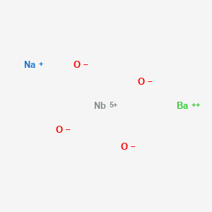 molecular formula Ba2NaNb5O15 B077763 Barium niobium sodium oxide (Ba2Nb5NaO15) CAS No. 12323-03-4