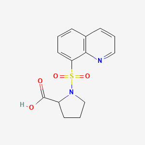 molecular formula C14H14N2O4S B7776648 1-(QUINOLIN-8-YLSULFONYL)PROLINE 
