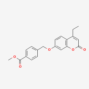 molecular formula C20H18O5 B7776893 methyl 4-{[(4-ethyl-2-oxo-2H-chromen-7-yl)oxy]methyl}benzoate 