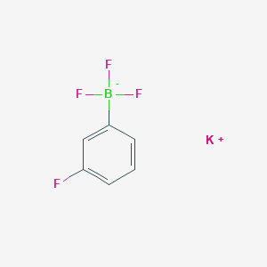 molecular formula C6H4BF4K B7776979 potassium;trifluoro-(3-fluorophenyl)boranuide 