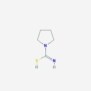 molecular formula C5H10N2S B7777126 pyrrolidine-1-carboximidothioic acid 