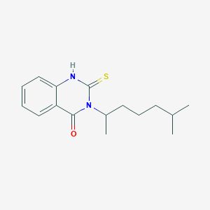 molecular formula C16H22N2OS B7777134 3-(6-Methylheptan-2-yl)-2-sulfanyl-3,4-dihydroquinazolin-4-one 
