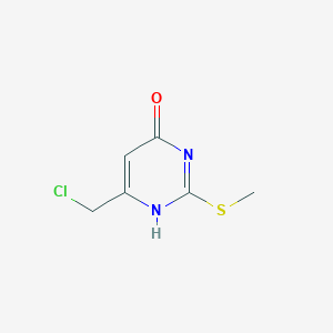 molecular formula C6H7ClN2OS B7777221 6-(chloromethyl)-2-methylsulfanyl-1H-pyrimidin-4-one 