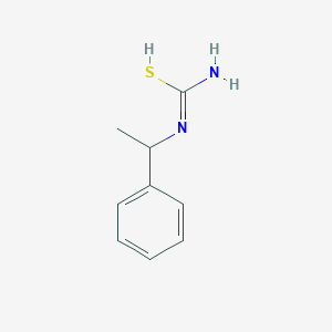 molecular formula C9H12N2S B7777442 N'-(1-phenylethyl)carbamimidothioic acid 