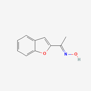 molecular formula C10H9NO2 B7777459 N-[1-(1-benzofuran-2-yl)ethylidene]hydroxylamine 
