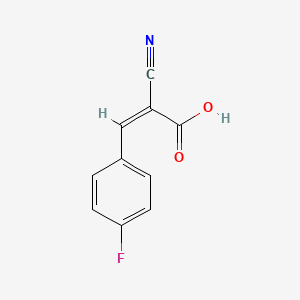 molecular formula C10H6FNO2 B7777477 2-Cyano-3-(4-fluoro-phenyl)-acrylic acid 