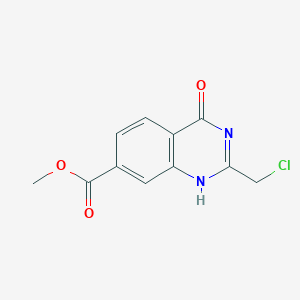 molecular formula C11H9ClN2O3 B7777481 methyl 2-(chloromethyl)-4-oxo-1H-quinazoline-7-carboxylate 