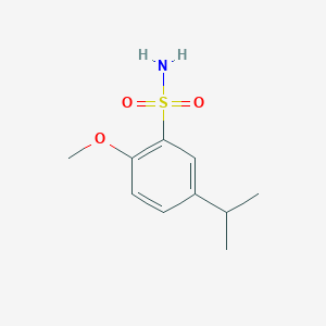 molecular formula C10H15NO3S B077776 Benzenesulfonamide, 2-methoxy-5-(1-methylethyl)- CAS No. 82020-45-9
