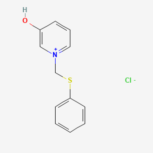 3-Hydroxy-1-[(phenylsulfanyl)methyl]pyridin-1-ium chloride