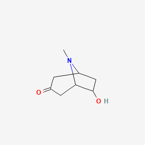 molecular formula C8H13NO2 B7777766 6-Hydroxy-8-methyl-8-azabicyclo[3.2.1]octan-3-one 
