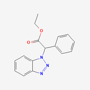 molecular formula C16H15N3O2 B7777772 Ethyl 2-(1H-1,2,3-benzotriazol-1-yl)-2-phenylacetate 
