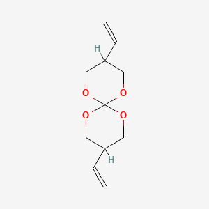 molecular formula C11H16O4 B7777820 3,9-Diethenyl-1,5,7,11-tetraoxaspiro[5.5]undecane 