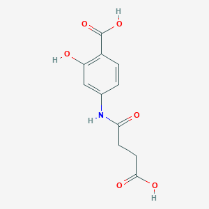 molecular formula C11H11NO6 B077781 4-[(3-Carboxypropanoyl)amino]-2-hydroxybenzoic acid CAS No. 5694-38-2