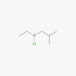 molecular formula C6H13AlCl B077782 Aluminum, chloroethyl(2-methylpropyl)- CAS No. 13320-53-1