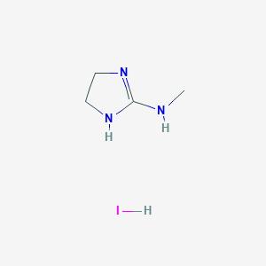 molecular formula C4H10IN3 B7778310 N-methyl-4,5-dihydro-1H-imidazol-2-amine;hydroiodide 