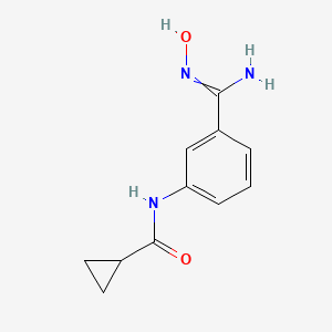 molecular formula C11H13N3O2 B7778410 N-[3-(N'-hydroxycarbamimidoyl)phenyl]cyclopropanecarboxamide 