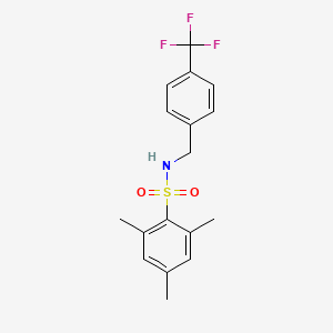2,4,6-trimethyl-N-[4-(trifluoromethyl)benzyl]benzenesulfonamide