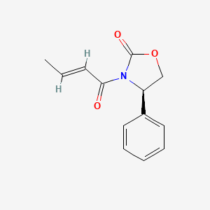 molecular formula C13H13NO3 B7778914 (R,E)-3-but-2-enoyl-4-phenyloxazolidin-2-one 