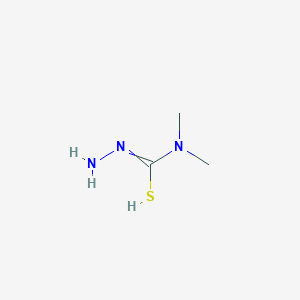 molecular formula C3H9N3S B7779176 N'-amino-N,N-dimethylcarbamimidothioic acid 