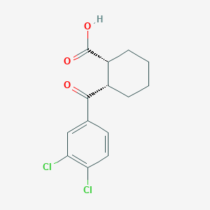 molecular formula C14H14Cl2O3 B7779253 cis-2-(3,4-Dichlorobenzoyl)cyclohexanecarboxylic acid 