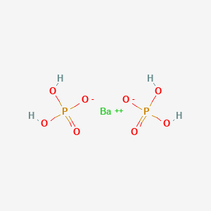 molecular formula Ba3(PO4)2<br>Ba3O8P2 B077797 Barium bis(dihydrogenorthophosphate) CAS No. 13466-20-1