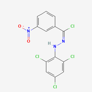 molecular formula C13H7Cl4N3O2 B7779982 N-(2,4,6-Trichlorophenyl)-3-nitrobenzenecarbohydrazonoyl chloride 