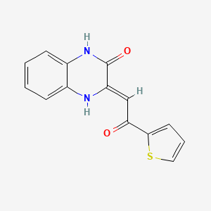 molecular formula C14H10N2O2S B7780099 (3Z)-3-(2-oxo-2-thiophen-2-ylethylidene)-1,4-dihydroquinoxalin-2-one 