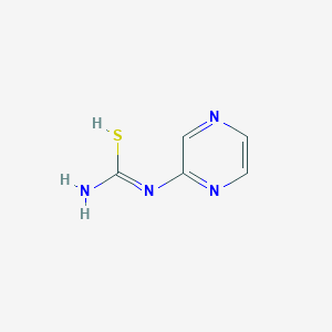 molecular formula C5H6N4S B7780115 N'-pyrazin-2-ylcarbamimidothioic acid 