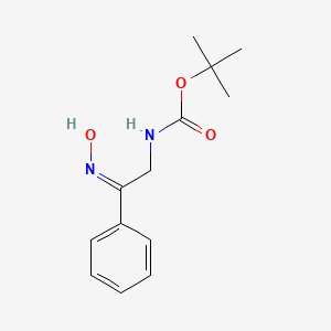 molecular formula C13H18N2O3 B7780122 (2-Hydroxyimino-2-phenyl-ethyl)-carbamic acid tert-butyl ester 