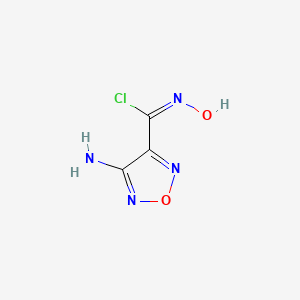 molecular formula C3H3ClN4O2 B7780628 4-Amino-N-hydroxy-1,2,5-oxadiazole-3-carbimidoyl chloride 