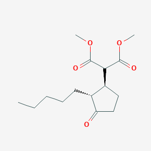 molecular formula C15H24O5 B7780949 dimethyl 2-[(1S,2R)-3-oxo-2-pentylcyclopentyl]propanedioate 