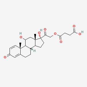 molecular formula C25H32O8 B7780969 4-[2-[(8S,10R,11S,13S,17R)-11,17-dihydroxy-10,13-dimethyl-3-oxo-7,8,9,11,12,14,15,16-octahydro-6H-cyclopenta[a]phenanthren-17-yl]-2-oxoethoxy]-4-oxobutanoic acid 