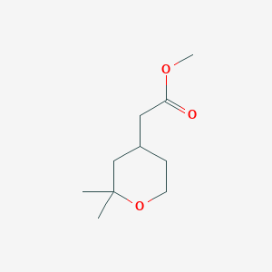 molecular formula C10H18O3 B7781018 methyl 2-(2,2-dimethyltetrahydro-2H-pyran-4-yl)acetate 