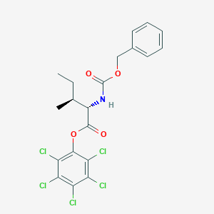 molecular formula C20H18Cl5NO4 B077812 Perchlorophenyl N-(benzyloxycarbonyl)-L-isoleucinate CAS No. 13673-53-5