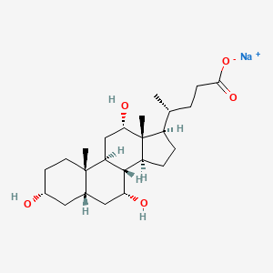 molecular formula C24H39NaO5 B7781221 sodium;(4R)-4-[(3R,5S,7R,8R,9S,10S,12S,13R,14S,17R)-3,7,12-trihydroxy-10,13-dimethyl-2,3,4,5,6,7,8,9,11,12,14,15,16,17-tetradecahydro-1H-cyclopenta[a]phenanthren-17-yl]pentanoate 