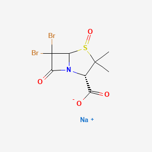 molecular formula C8H8Br2NNaO4S B7781237 sodium;(2S)-6,6-dibromo-3,3-dimethyl-4,7-dioxo-4λ4-thia-1-azabicyclo[3.2.0]heptane-2-carboxylate 