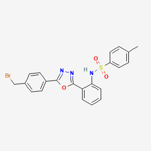 N-(2-{5-[4-(bromomethyl)phenyl]-1,3,4-oxadiazol-2-yl}phenyl)-4-methylbenzenesulfonamide