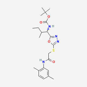 tert-butyl ((1S,2R)-1-(5-((2-((2,5-dimethylphenyl)amino)-2-oxoethyl)thio)-1,3,4-oxadiazol-2-yl)-2-methylbutyl)carbamate