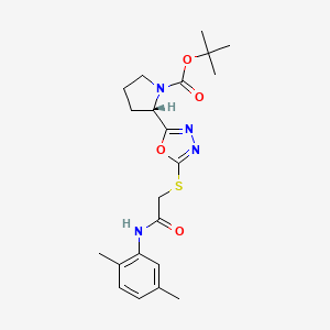 tert-butyl (2S)-2-[5-({2-[(2,5-dimethylphenyl)amino]-2-oxoethyl}sulfanyl)-1,3,4-oxadiazol-2-yl]pyrrolidine-1-carboxylate