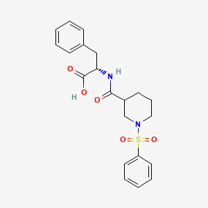 (2S)-2-[[1-(benzenesulfonyl)piperidine-3-carbonyl]amino]-3-phenylpropanoic acid