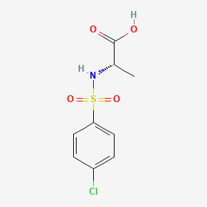 molecular formula C9H10ClNO4S B7781533 2-(4-chlorobenzenesulfonamido)propanoic acid 