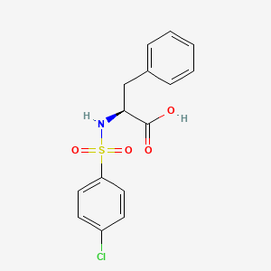 molecular formula C15H14ClNO4S B7781538 N-[(4-chlorophenyl)sulfonyl]phenylalanine 